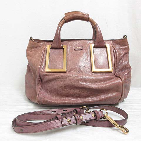 ギャランティカードあり クロエ エテル 2way レザー ハンドバッグ クロエChloe ETHEL エテル 2WAYレザーハンドバッグ ピンク (K