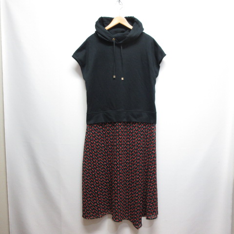 ダイアグラム Diagram 美品 ドッキング 切替え ワンピース 36 ネイビー  