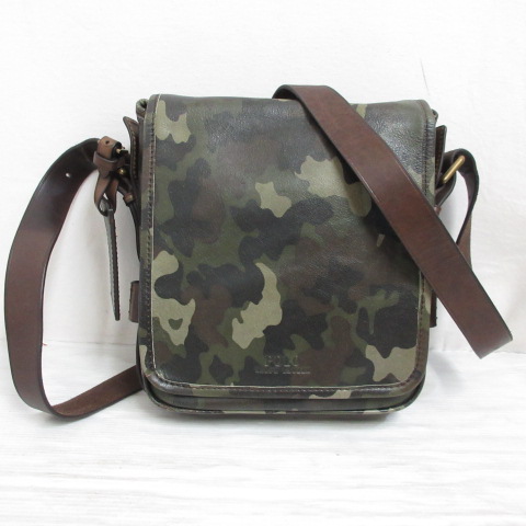 ポロ ラルフローレン POLO RALPH LAUREN 迷彩柄 カモフラ柄 レザー  