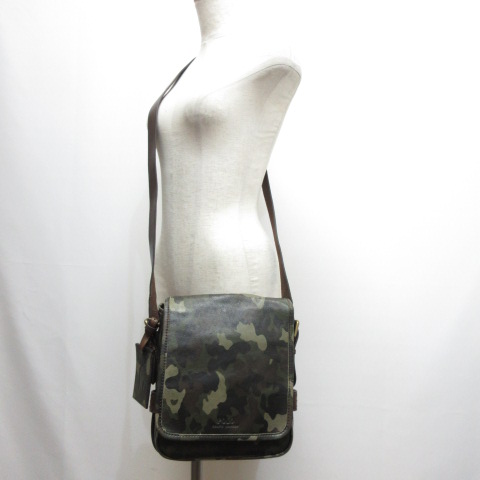 ポロ ラルフローレン POLO RALPH LAUREN 迷彩柄 カモフラ柄 レザー  