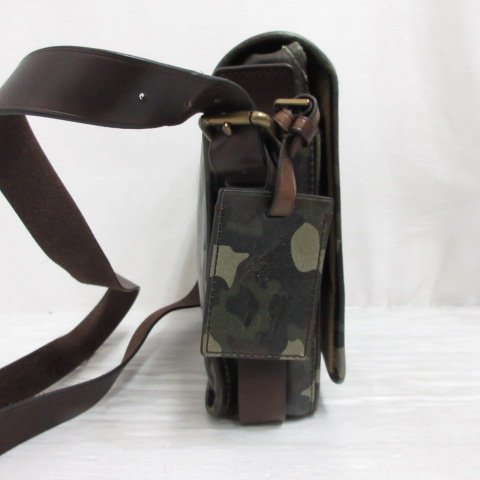 ポロ ラルフローレン POLO RALPH LAUREN 迷彩柄 カモフラ柄 レザー  