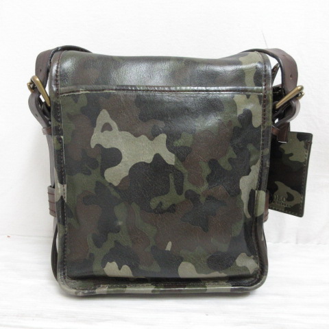 ポロ ラルフローレン POLO RALPH LAUREN 迷彩柄 カモフラ柄 レザー  