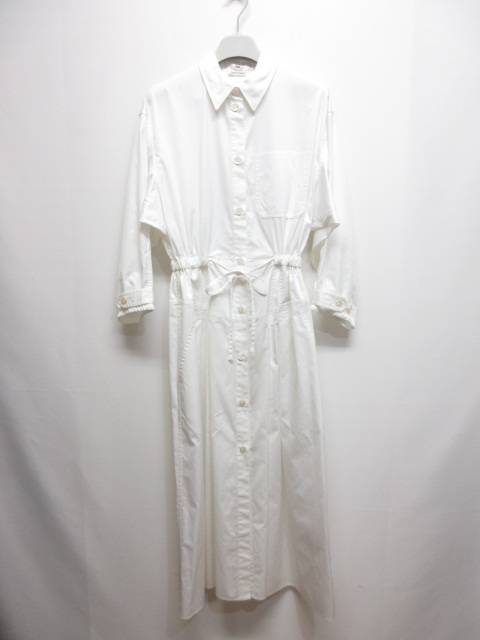 エルメス HERMES 2024年 美品 シャツ ドレス ワンピース 34 白
