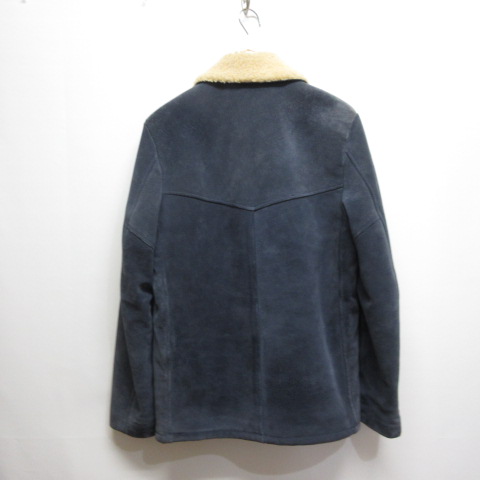ショット SCHOTT 牛革 スエード ボア ランチ ジャケット コンチョボタン 36 ネイビー 紺 ブルゾン 7543 正規品 USA アメリカ製 メンズ