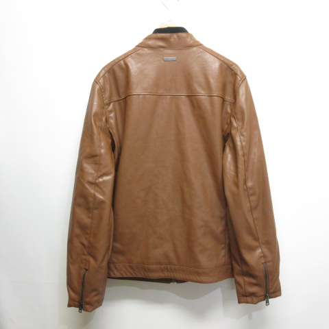 ゲス GUESS レイヤード風 2WAY ライダース ジャケット L 茶