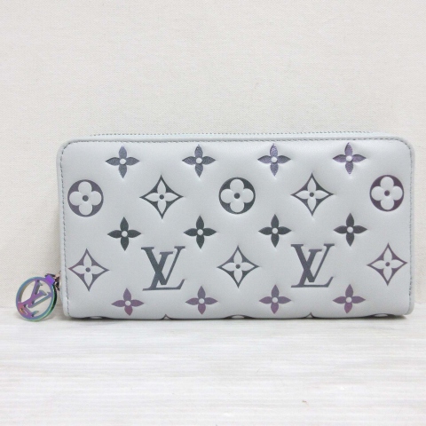 希少 ルイヴィトン ジッピー ウォレット モノグラム クッサン エンボス ブルー ジッピー・ウォレット クッサン（日本限定）」2色展開「LV SKI 2024