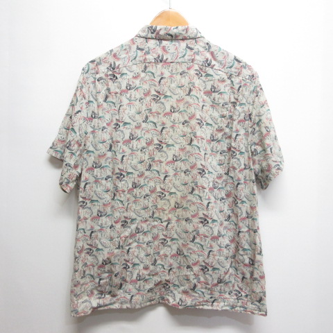 Paul Smith ポールスミス アロハ　総柄　Tシャツ カットソー　Mサイズ ps ポールスミス⭕️美品 希少 半袖Tシャツ ヤシの木 アロハ風 総柄