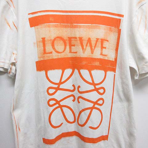 LOEWE ロゴプリント Tシャツ 半袖 クリーム色 LOEWE ロゴプリント Tシャツ 半袖 クリーム色