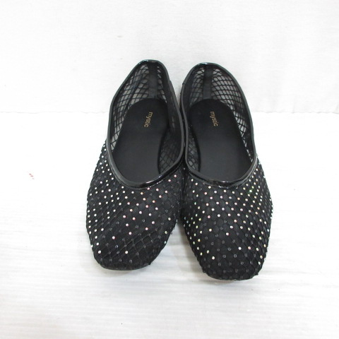 VIVAIA バレエフラットシューズ メッシュ ブラック 黒 36.5 23cm