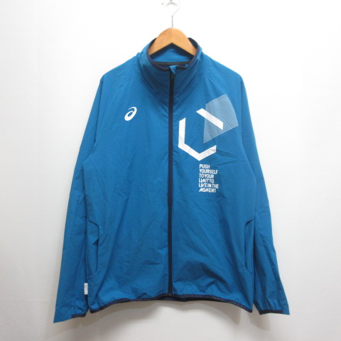 アシックス asics ウィンドブレーカー ジップアップ ロゴ M ホワイト 白