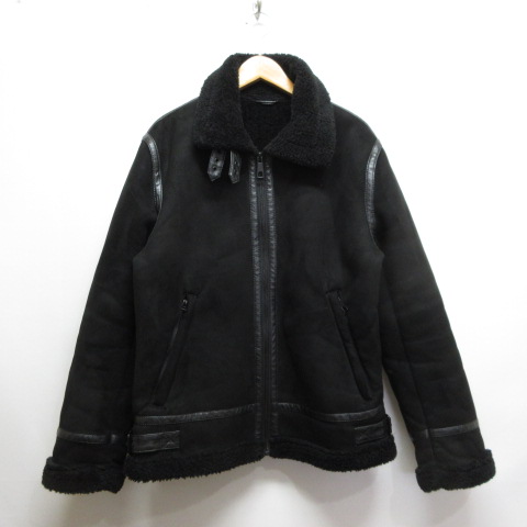 ザラ ZARA フェイクムートン B-3 フライト ジャケット ボンバー 裏ボア