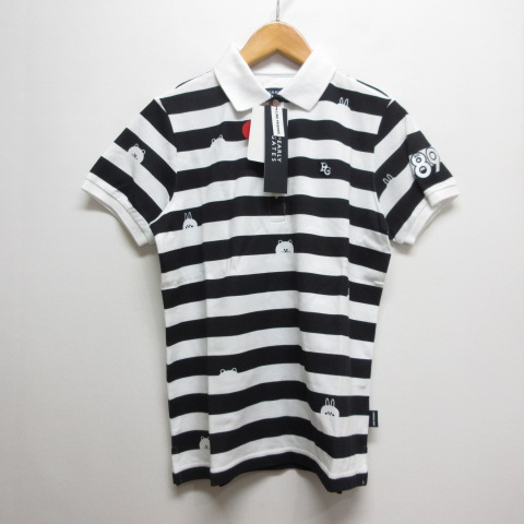 美品　パーリーゲイツ　ポロシャツ　4 メンズ　ボーダー　PEARLYGATES パーリーゲイツ ボーダー柄 ポロシャツ PEARLY GATES パーリー