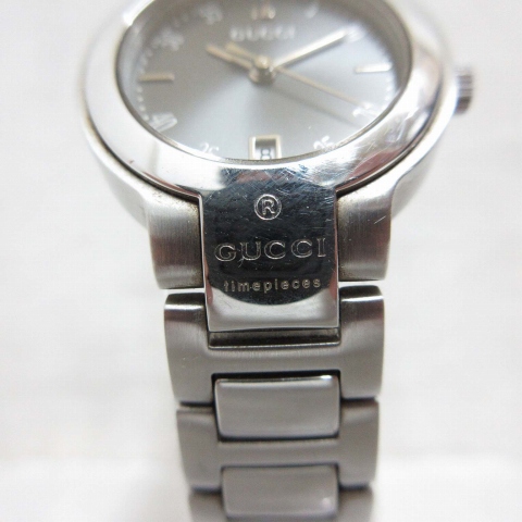 電池交換済 GUCCI グッチ 腕時計 クォーツ 8900L 付属品有 黒文字盤