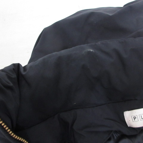 プラステ PLST 2wayネック ロング ダウン コート S ネイビー 12