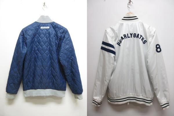 専用 パーリーゲイツ 中綿 リバーシブルブルゾン 4 ホワイト ネイビー