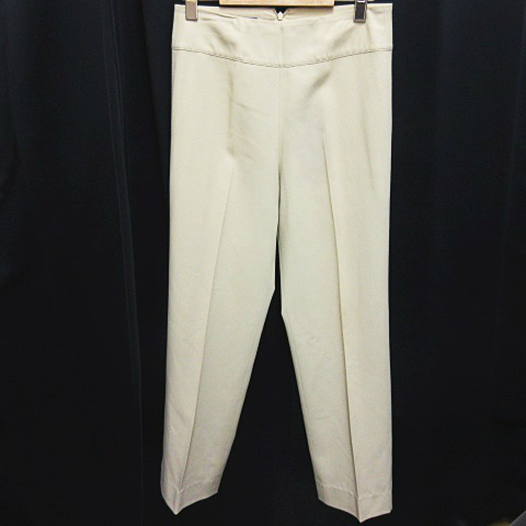 ポルヴェール Polvere 無地ジップ タック入り スラックスパンツ40クリーム色系 レディース 066 ベクトルパーク