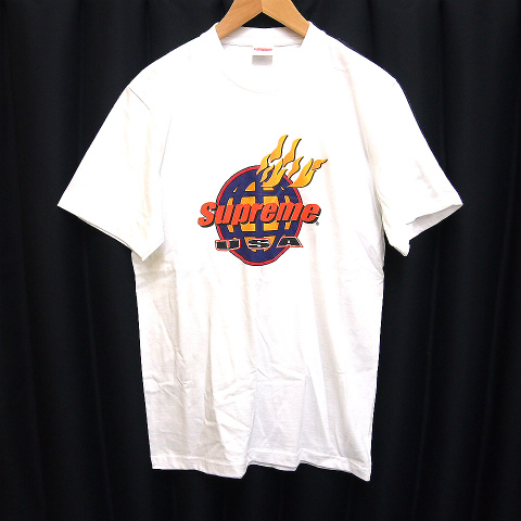 未使用品 シュプリーム SUPREME ☆AA☆18SS Fire Tee White 白ホワイト 