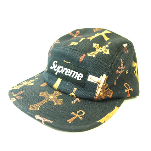 シュプリーム SUPREME ☆AA☆13SS Crosses Camp Cap Black 黒ブラック 