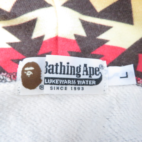 アベイシングエイプ A BATHING APE ネイティブ柄 ジップアップ 