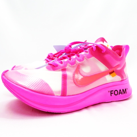 未使用品 ナイキ NIKE ☆AA☆OFF-WHITE THE 10 ZOOM FLY TULIP PINK  