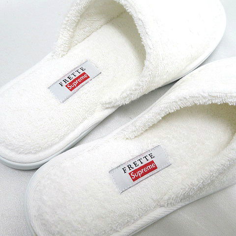 未使用品 シュプリーム SUPREME ☆AA☆Frette Slippers White US 8-10  