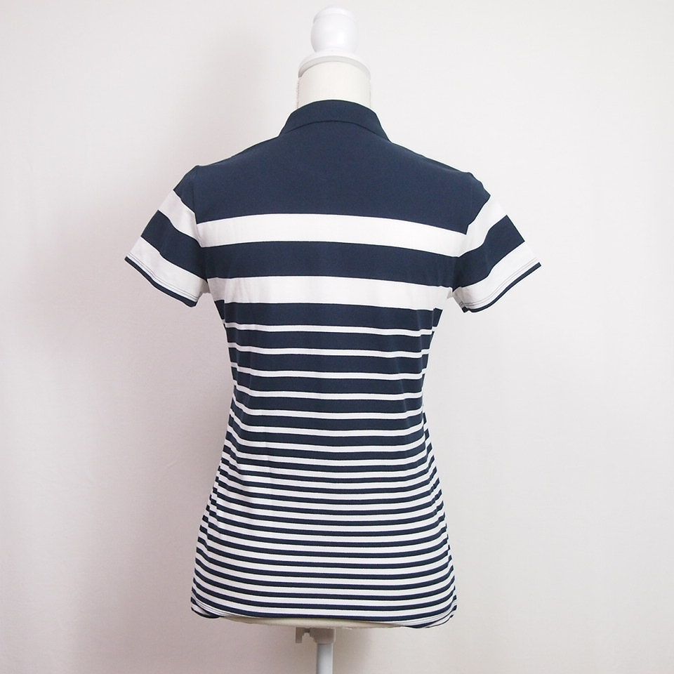 新品本物 Uniqlo レディース リブ ボーダー 半袖 ポロ シャツホワイト Benefit Planning Com
