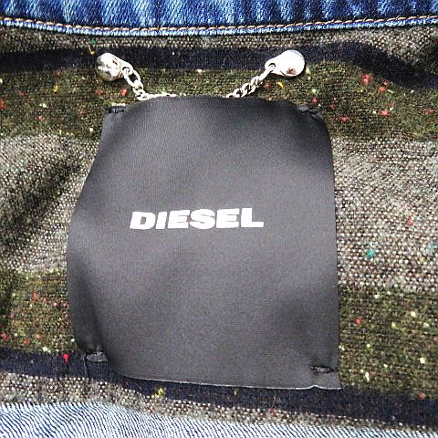 極美品✨DIESEL デニムジャケット レオパード Mサイズ インディゴ ディーゼル DIESEL レオパード デニムジャケット インディゴ M