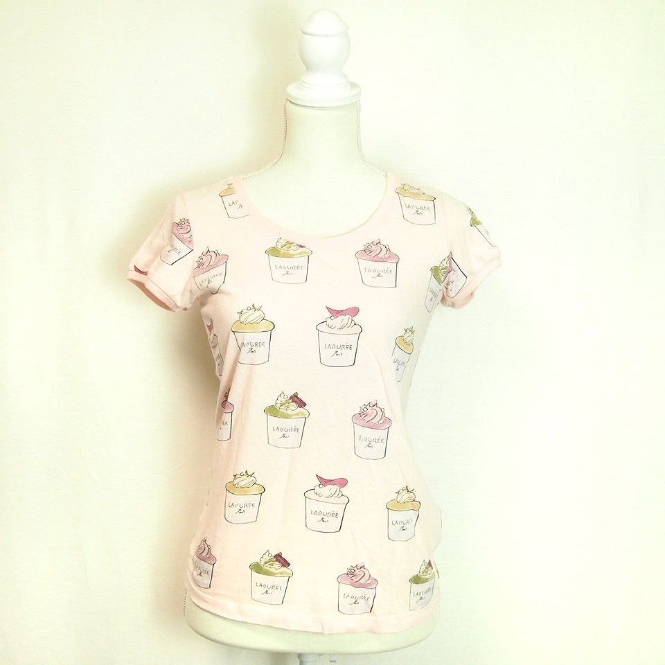 ユニクロ UNIQLO ラデュレ LADUREE Tシャツ カットソー キャップ 