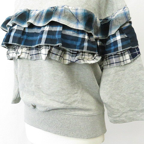 未使用品 ディーゼル DIESEL ティアード フリル スウェットMグレー  