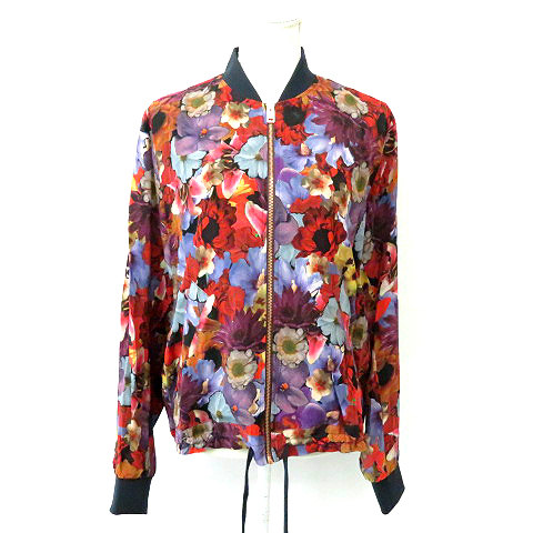 ディーゼル DIESEL 花柄フローラル ジップアップ レーヨン スタジャン