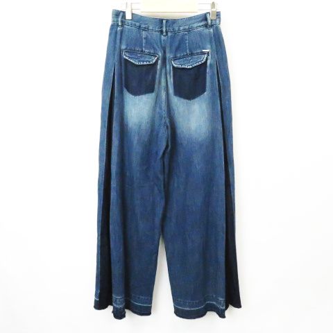 ディーゼル DIESEL タック入り ワイド デニムパンツ インディゴ