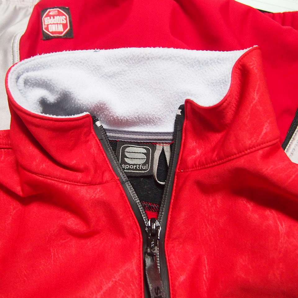 レッド ジップアップジャージ au スポーツフル SPORTFUL サイクル ジャージ スポーツウェア