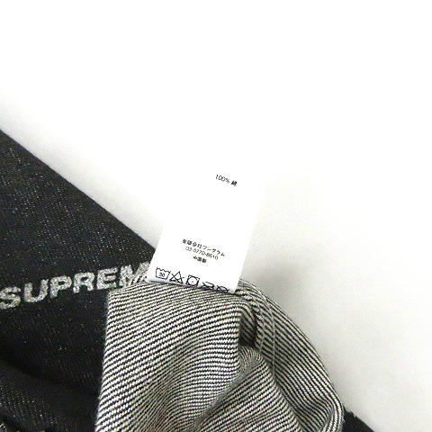 シュプリーム SUPREME ☆AA☆17SS Denim Logo Chore Coat Black