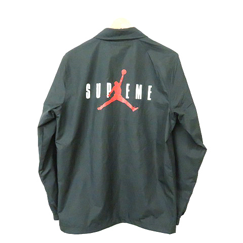 シュプリーム SUPREME ☆AA☆15AW NIKE Jordan Coaches Jacket Black S 
