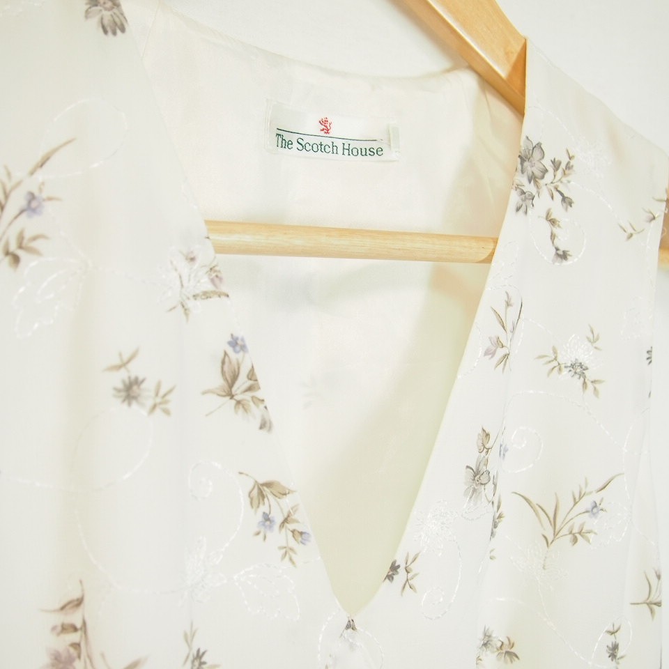 ザ スコッチ ハウス The Scotch House ワンピース ノースリーブ 刺繍 花柄 ロング 9ar マルチ レディース 066 ベクトルパーク