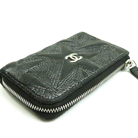 シャネル CHANEL ☆AA☆ スター 星 ココマーク メタリック ラムスキン