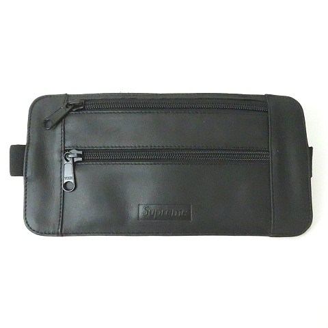 シュプリーム SUPREME ☆AA☆Leather Waist Shoulder Pouch Black 黒 