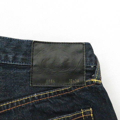 エヴィス EVISU PARIS LOT SGD 0086 虎 龍 刺繍 和柄 刺繍 白ステッチ 