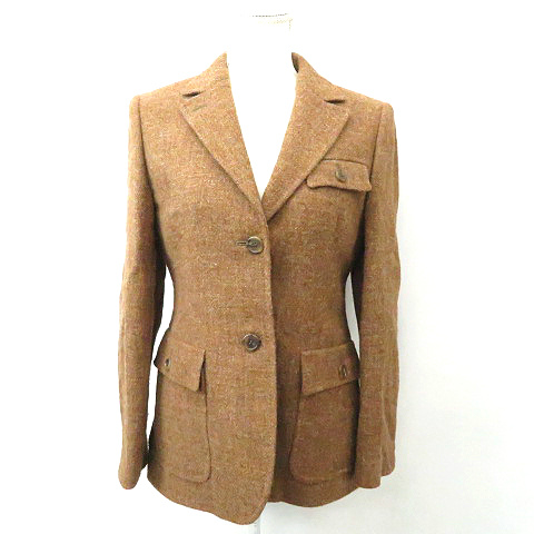 アクアスキュータム Aquascutum Harris Tweed ハリスツイード 2b テーラードジャケット 茶 ブラウン レディース 066 ベクトルパーク アクアスキュータム Aquascutum Harris Tweed ハリスツイード 2b テーラードジャケット 茶 ブラウン レディース 066 ベクトルパーク