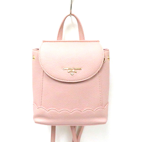 サマンサタバサプチチョイス Samantha Thavasa Petit Choice スカラップ モチーフ フェイクレザー ミニ リュック かばん ピンク レディース 066 ベクトルパーク