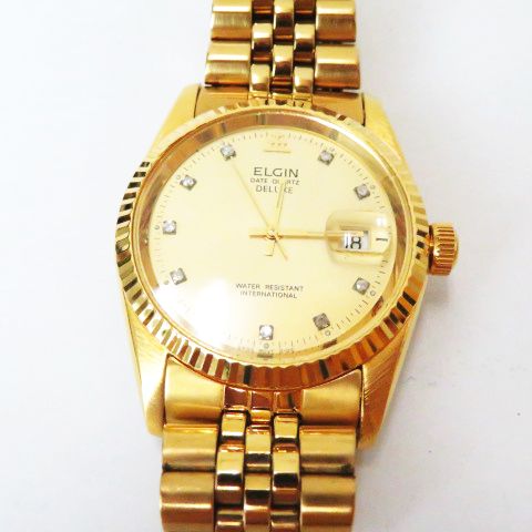 エルジン ELGIN DELUXE FK284 デラックス アナログ クォーツ腕時計 