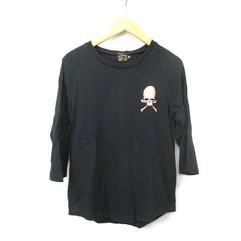 Bike Shop Fujiki Tfoa クローズ スカル プリント 七分袖tシャツ カットソー 黒 ブラック S メンズ 066 ベクトルパーク