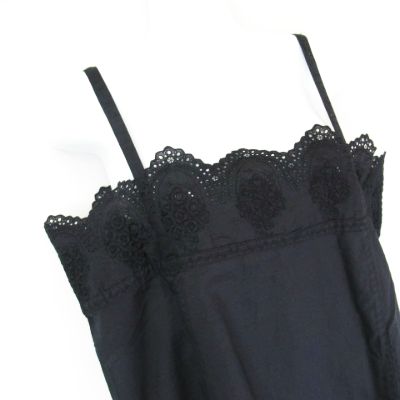 アーツ サイエンス Arts Science Arts Science ガサ Gasa ナチュラルコットン レース刺繍 キャミソール ワンピース 黒 ブラック レディース 066 ベクトルパーク