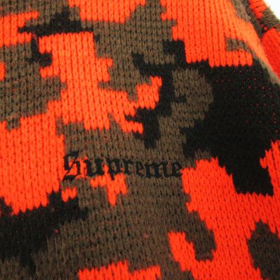 シュプリーム SUPREME ☆AA☆16AW Camo Sweater カモ 迷彩柄 クルー 