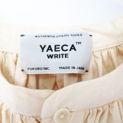 ヤエカ Yaeca ギャザーブラウスロング ワンピース ナチュラル コットン アイボリー M レディース 066 ベクトルパーク