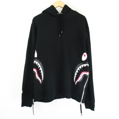 アベイシングエイプ A BATHING APE SIDE ZIP SHARK WIDE PULLOVER  