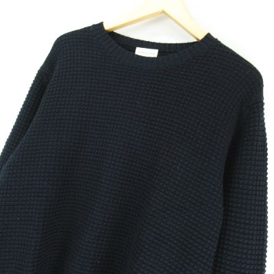 モンクレール MONCLER 19AW ワッフル編み クルーネック ウール ニット 