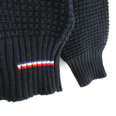モンクレール MONCLER 19AW ワッフル編み クルーネック ウール ニット 