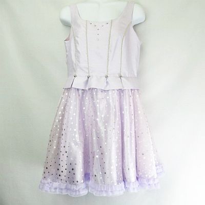 ミルク Milk エンジェルヘヴン ドレス スター プリント ノースリーブ フレア ワンピース 紫 パープル 066 ベクトルパーク