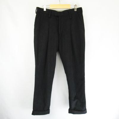 ミロック Milok タック入り ロールアップ アンゴラ パンツ M 黒 ブラック L メンズ 066 ベクトルパーク